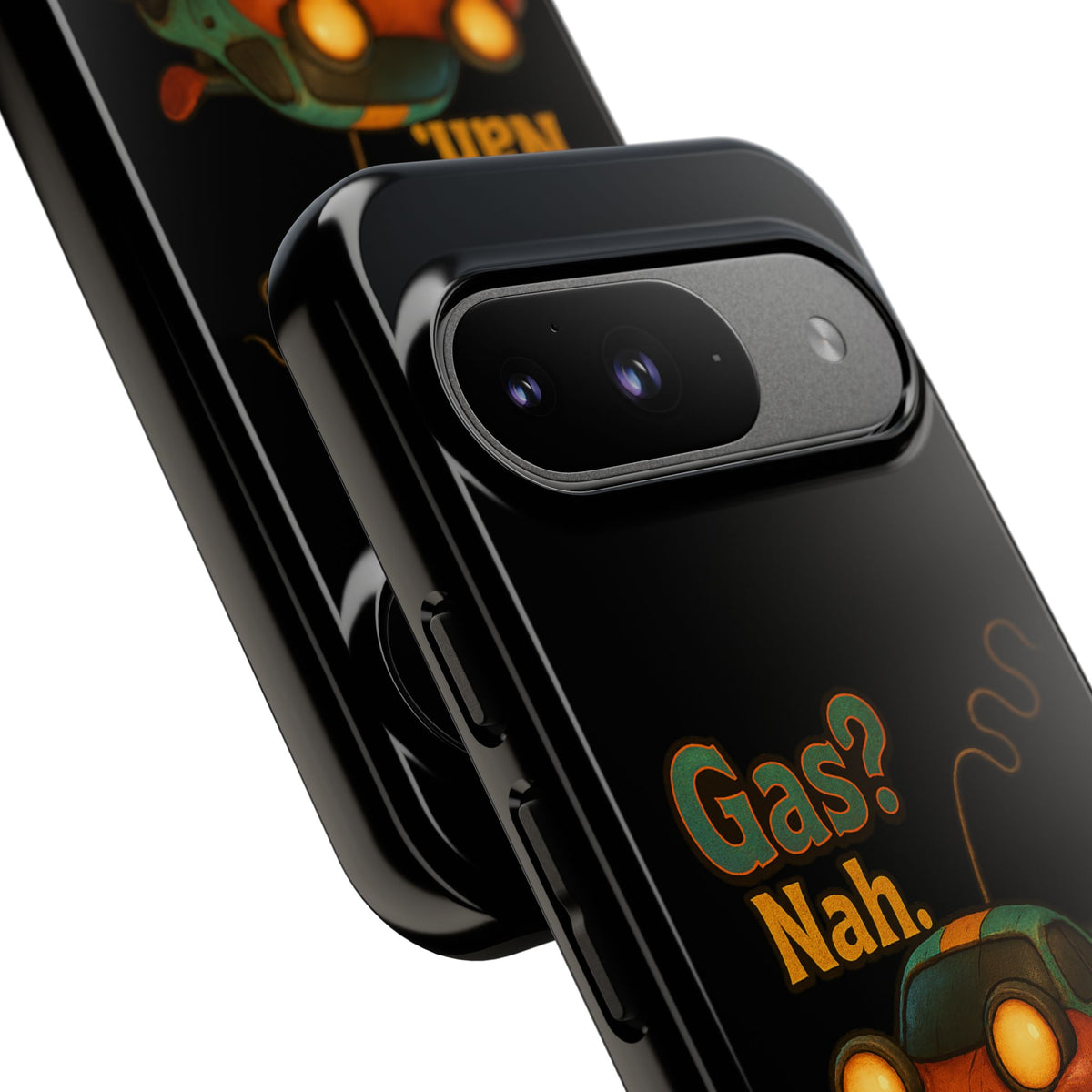Phone Case — "Gas? Nah. I Run on Bad Far Decisions" Funny Cartoon Car Protective Cover