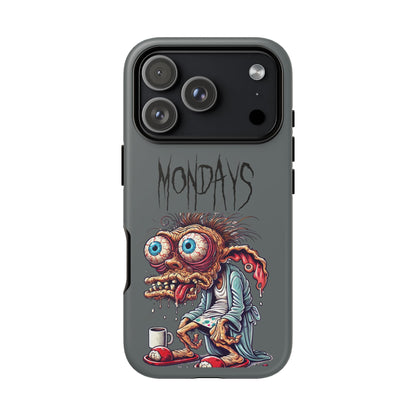 Mondays Zombie Character Phone Case – Funny Groggy Coffee Phone Cover