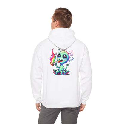 Alien Octopus Hoodie — Cute Rainbow-Smoking Space Creature Sweatshirt