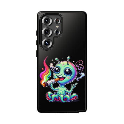 Alien Smoking Rainbow Joint Phone Case — Cute Psychedelic Cannabis iPhone Cover