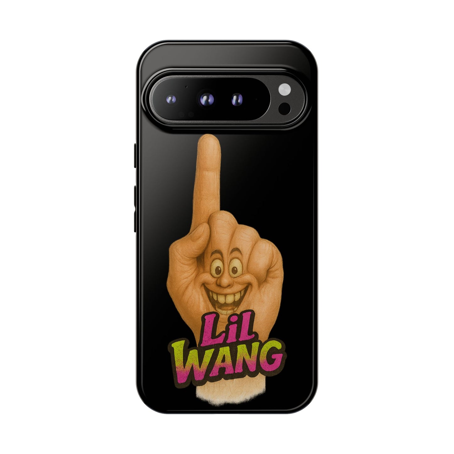Phone Case — 'Lil Wang' Humorous Middle Finger Character Protective Cover