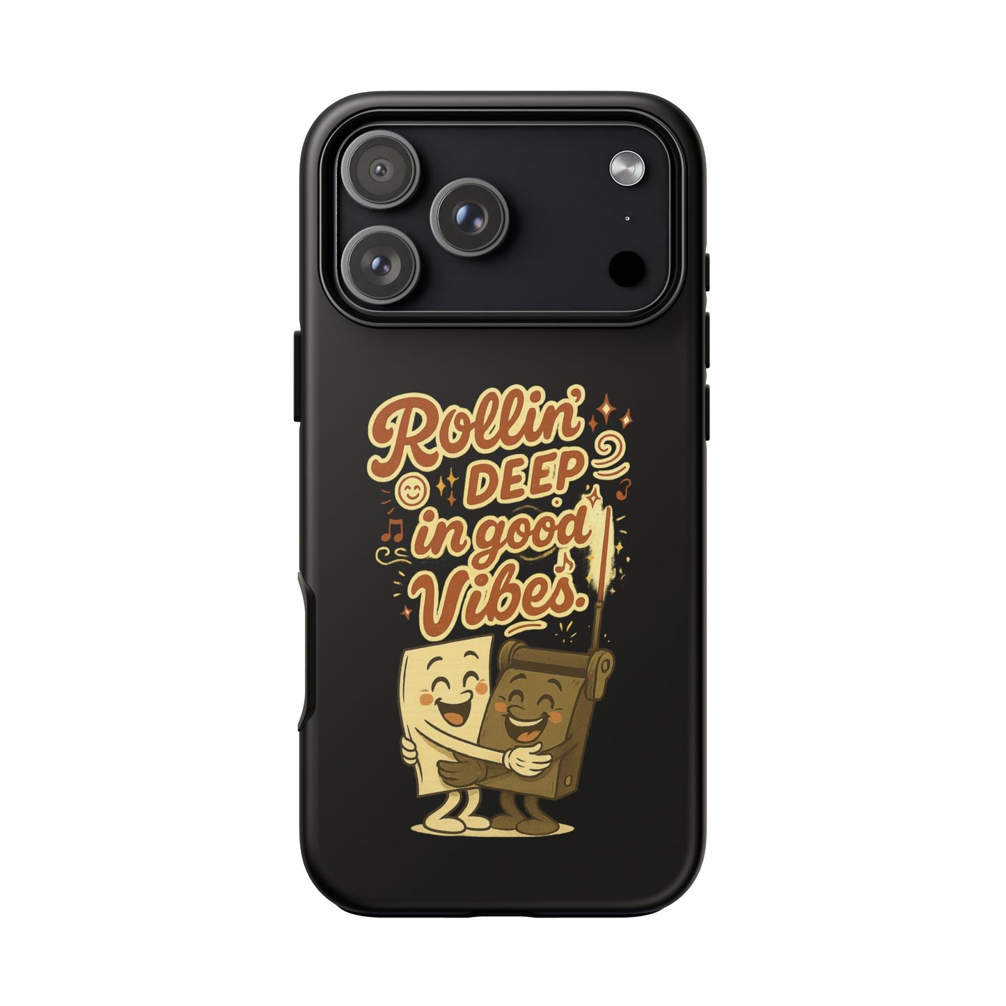 Phone Case — "Rollin' Deep in Good Vibes" Cartoon Retro Design