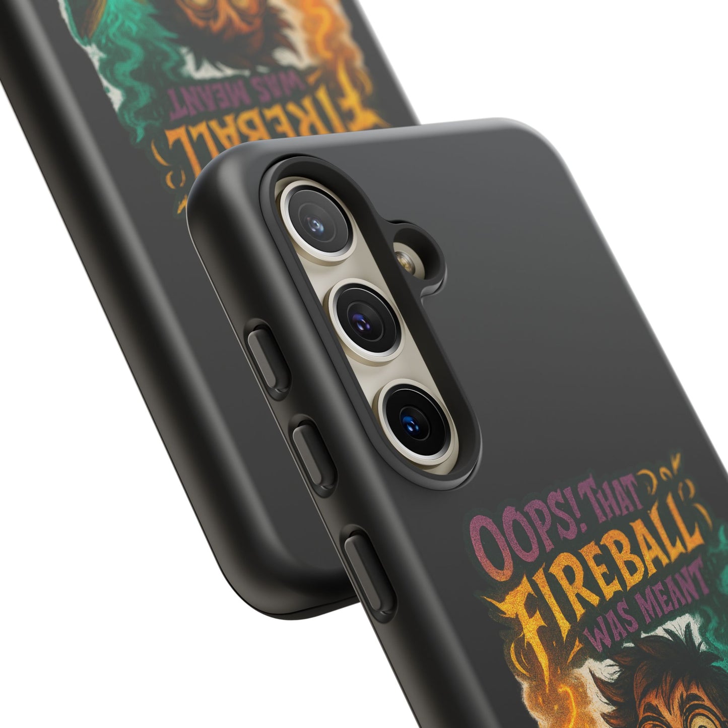 Phone Case — "Oops! That Fireball Was Meant to Be a Friendship Spell" Cute Fantasy Wizard Design