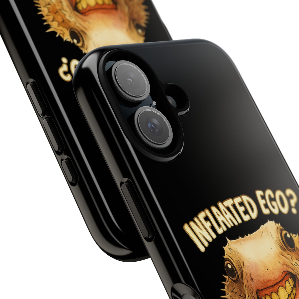 Phone Case — "Inflated Ego? Nah, It's Just Anxiety" Funny Pufferfish Design