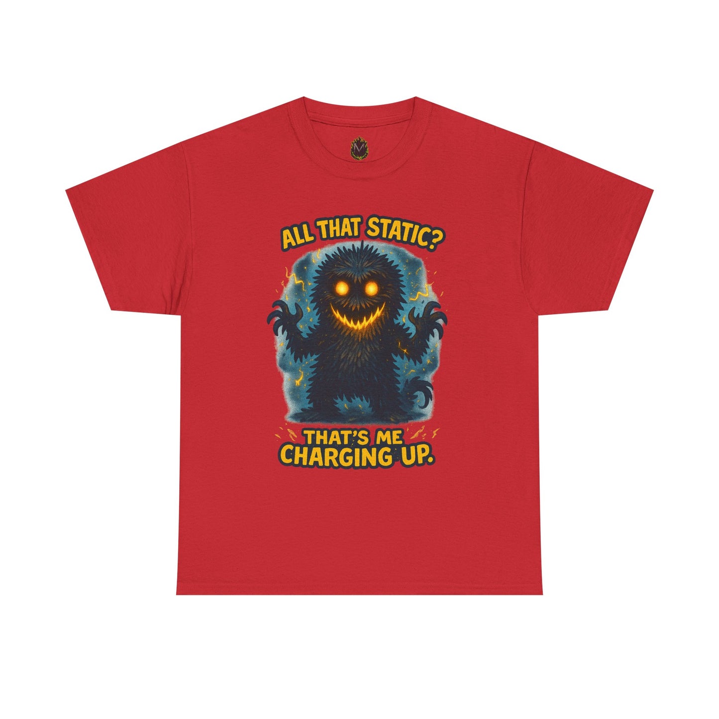 All That Static Monster, T-Shirt | Funny Electric Charging Graphic