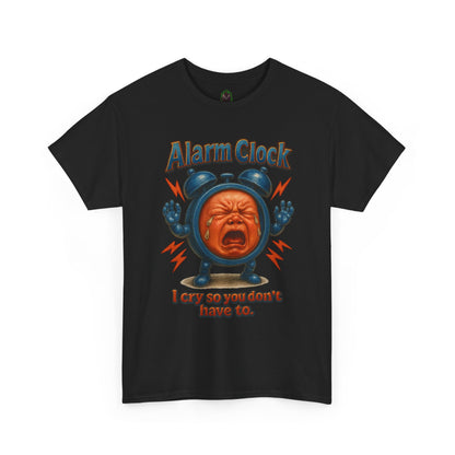 Alarm Clock Crying Baby Tee | Retro Cartoon Alarm Graphic