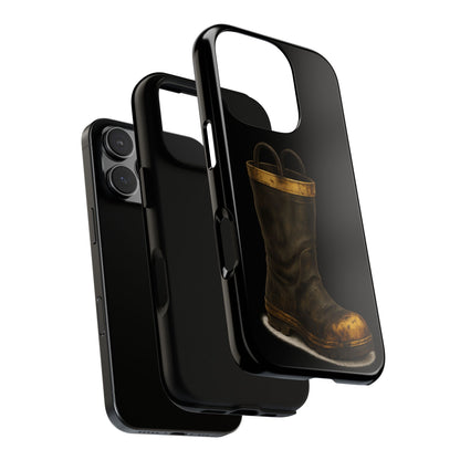 Vintage Fire Boot Phone Case — Rugged Protective iPhone Cover