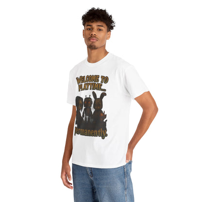 Welcome to Playtime Permanently T-Shirt | Creepy Animatronic Trio