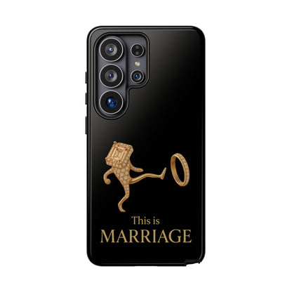 Phone Case - ‘This is Marriage’ Gold Ring Cartoon Design