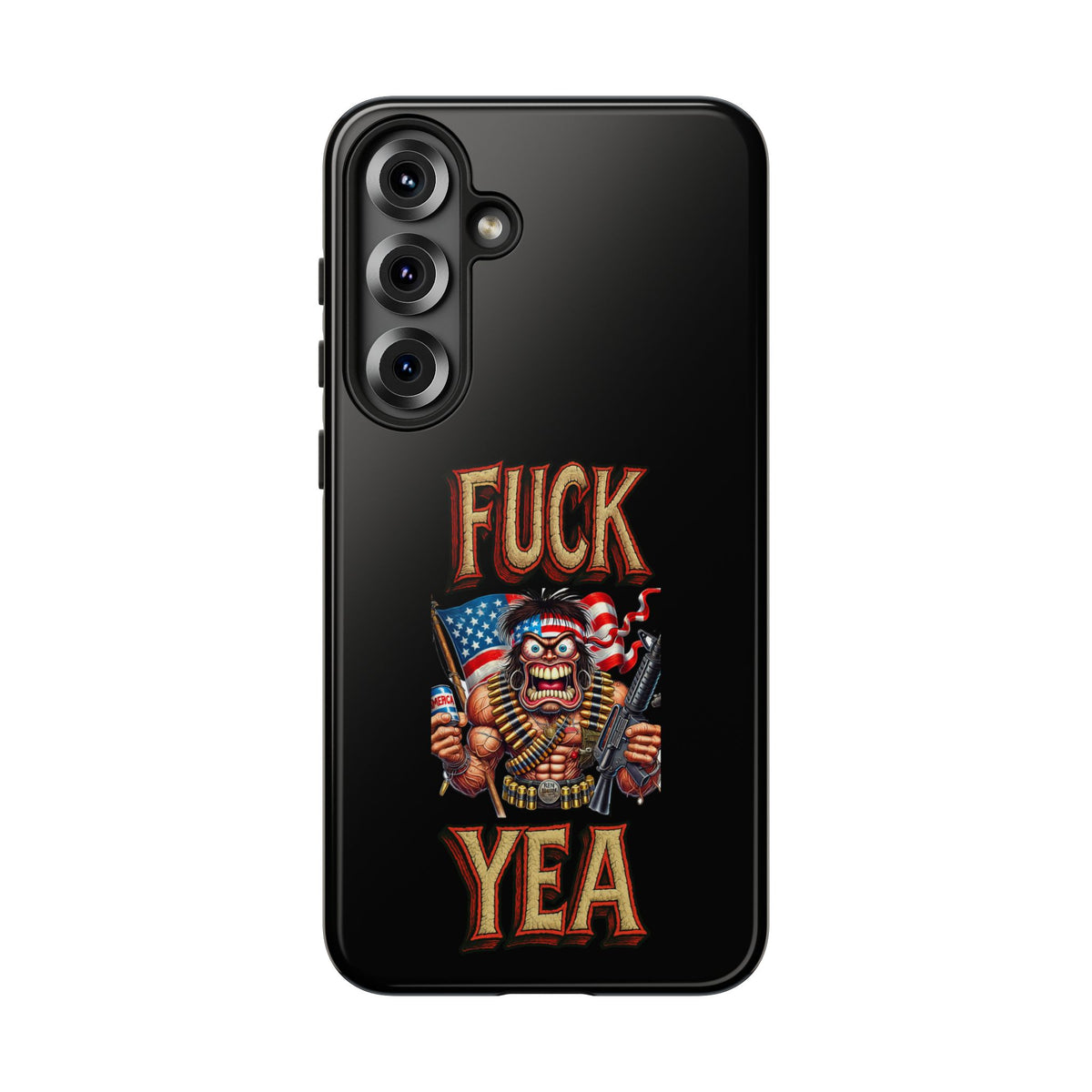 Phone Case — "FUCK YEA" Patriotic Skeleton Soldier Graphic
