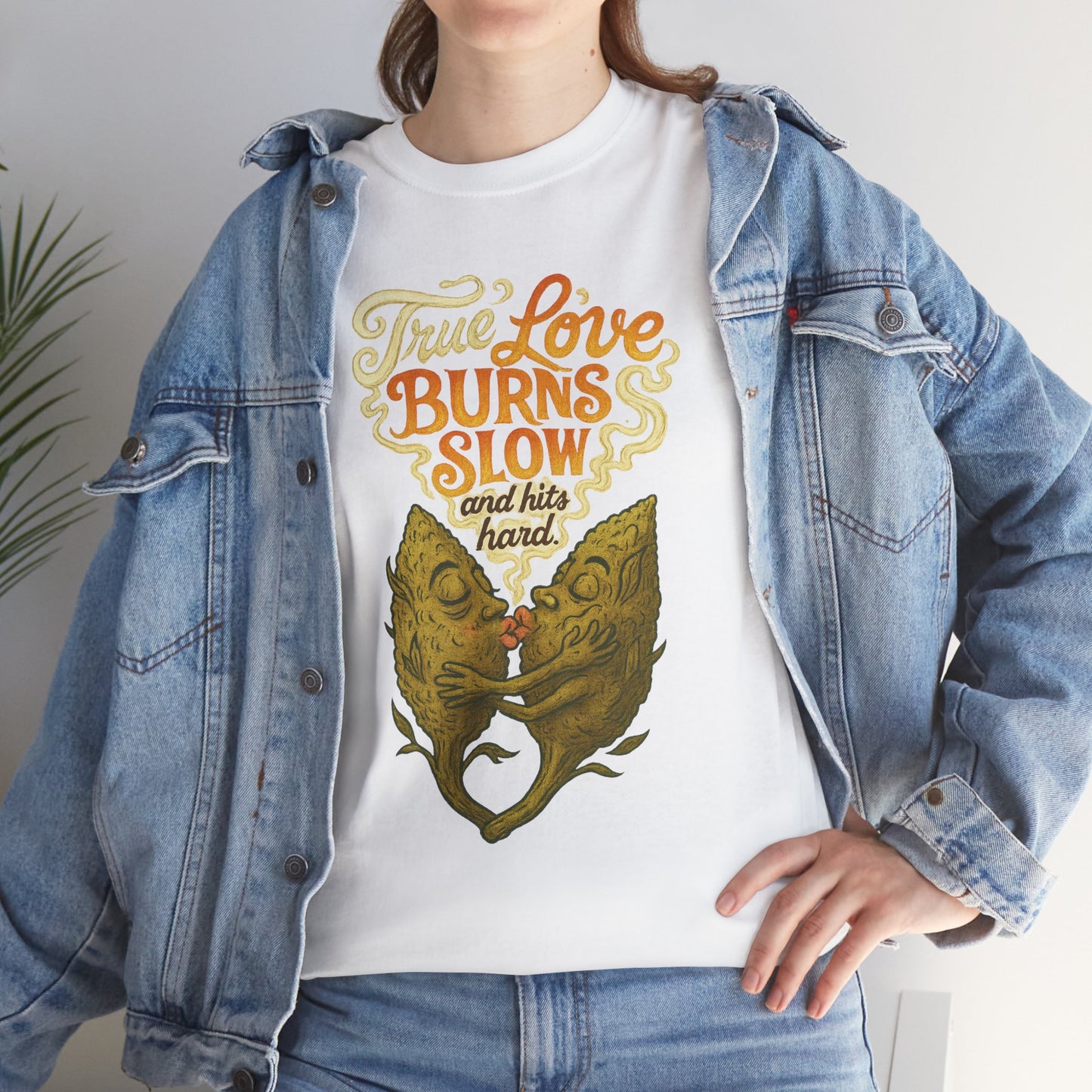 True Love Burns Slow and Hits Hard – Romantic Surrealist Fish T-Shirt