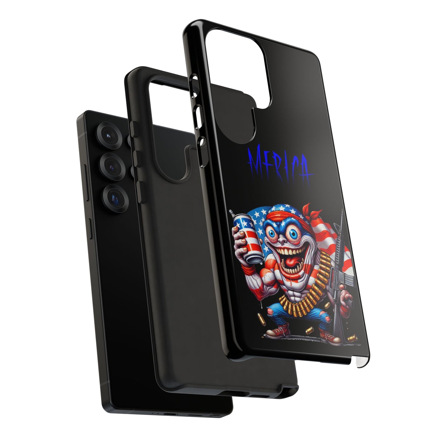 Phone Case — Patriotic 'Merica Clown with Flag, Beer & Rifle