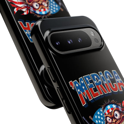 'MERICA Patriotic Phone Case — American Flag Madman Design
