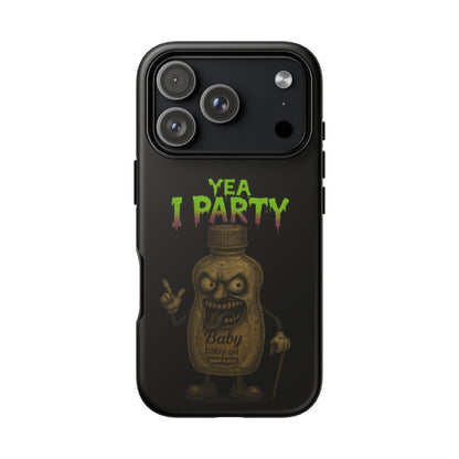 Phone Case — 'Yea I Party' Creepy Baby Bottle Graphic