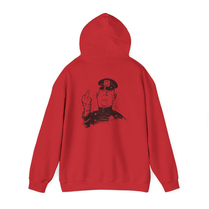 Hoodie — Sketch Cop Graphic Back Print Hooded Sweatshirt (Middle Finger Design)