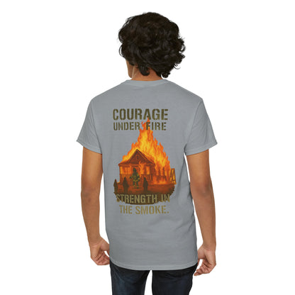 Strength in the Smoke – Courage Firefighter Tee