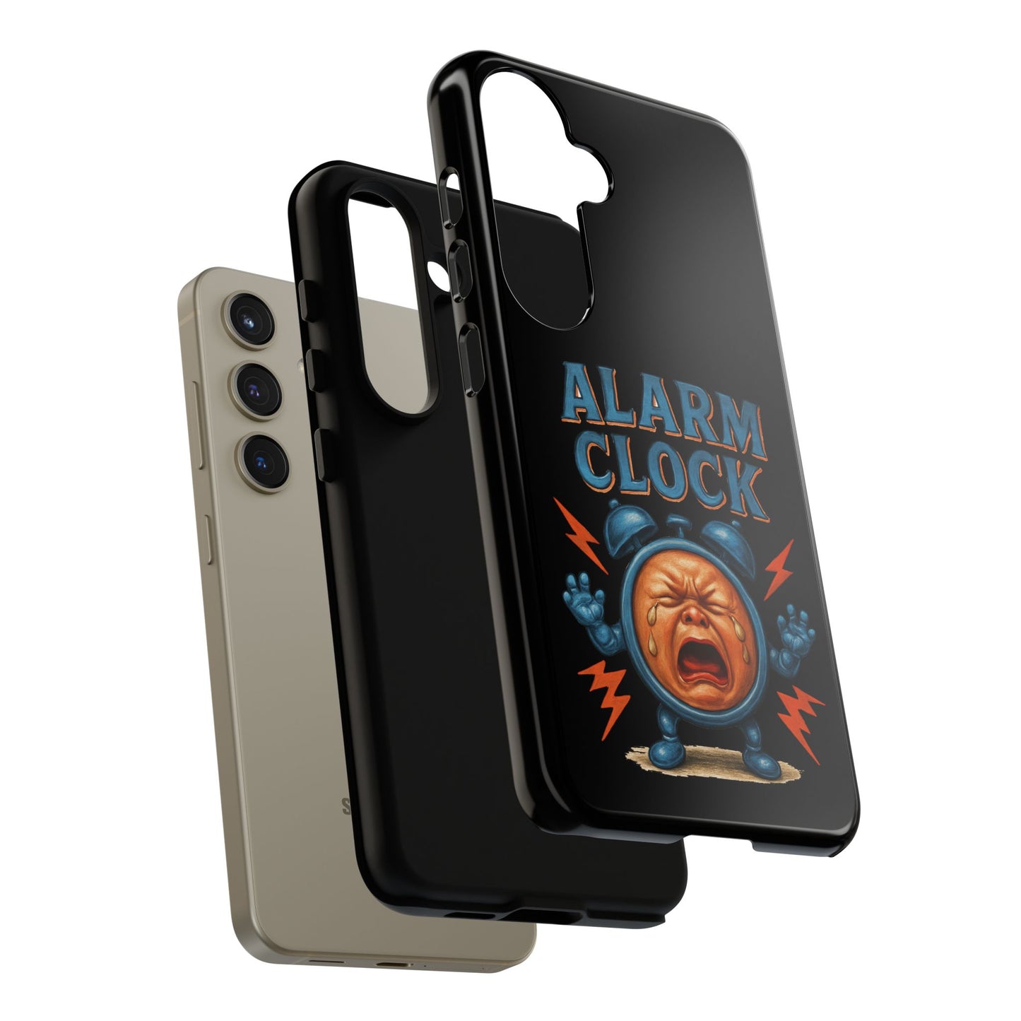 Phone Case — "Alarm Clock" Retro Screaming Clock Protective Cover