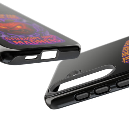 Phone Case — 'I've Fallen Far From the Tree, Straight Into Madness' Pumpkin Horror Design