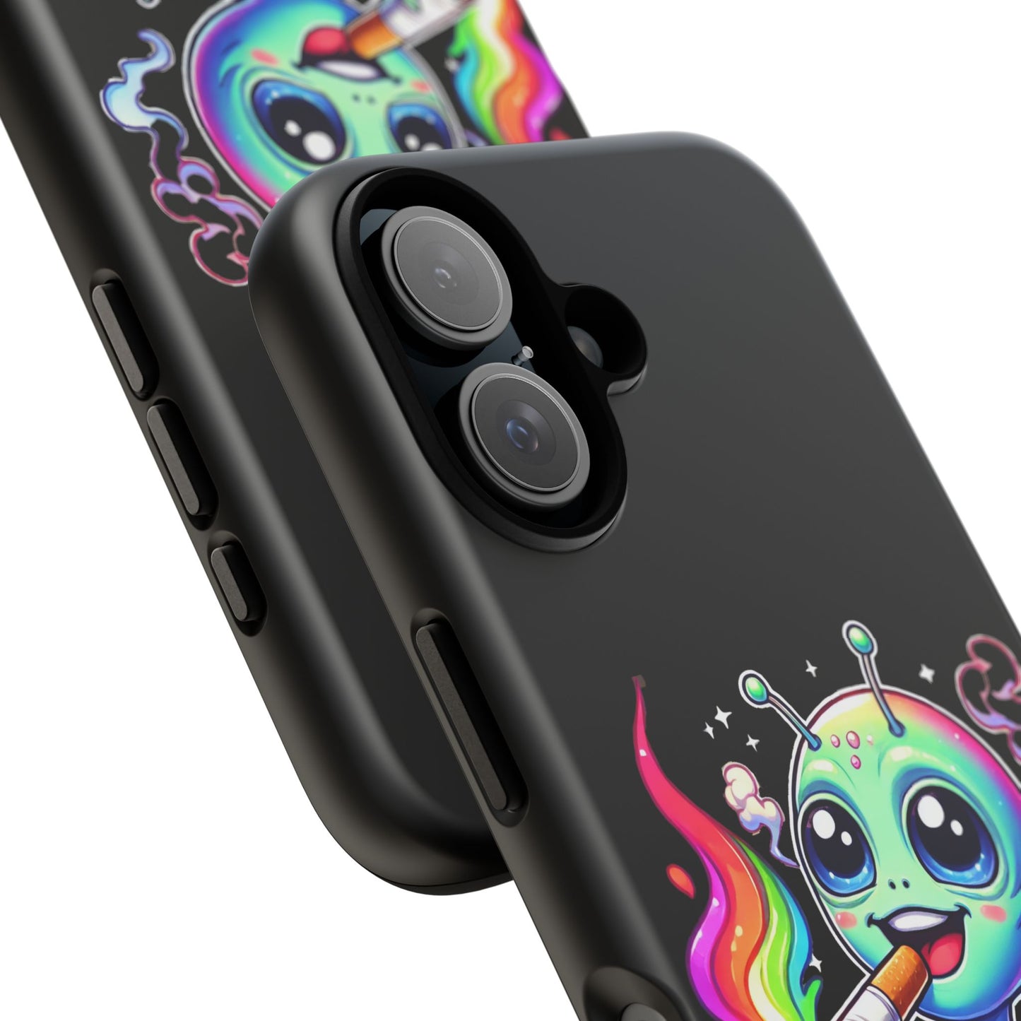 Alien Smoking Rainbow Joint Phone Case — Cute Psychedelic Cannabis iPhone Cover