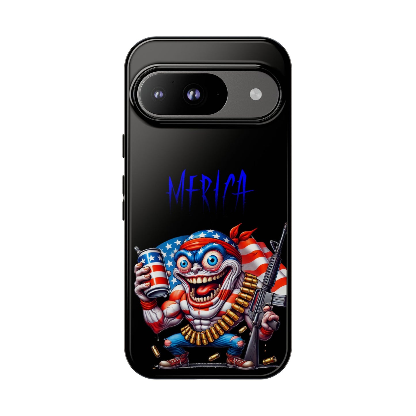 Phone Case — Patriotic 'Merica Clown with Flag, Beer & Rifle