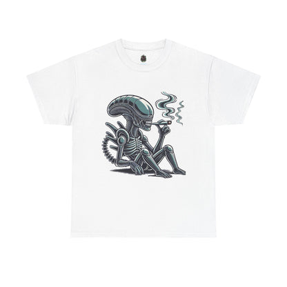 Alien Smoking Graphic Tee — Retro Sci‑Fi Xenomorph T-Shirt