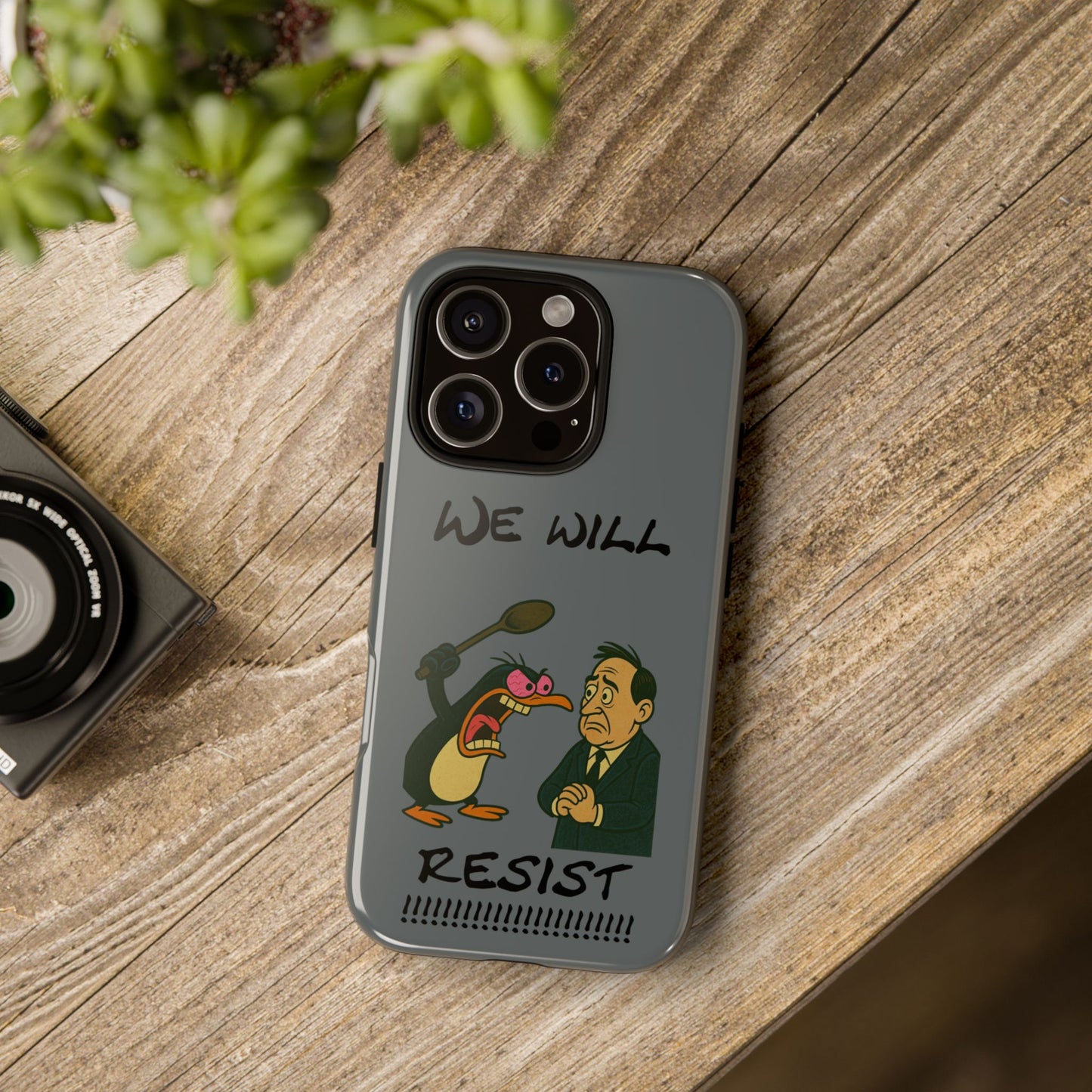 Phone Case - "We Will Resist" Cartoon Protest Design