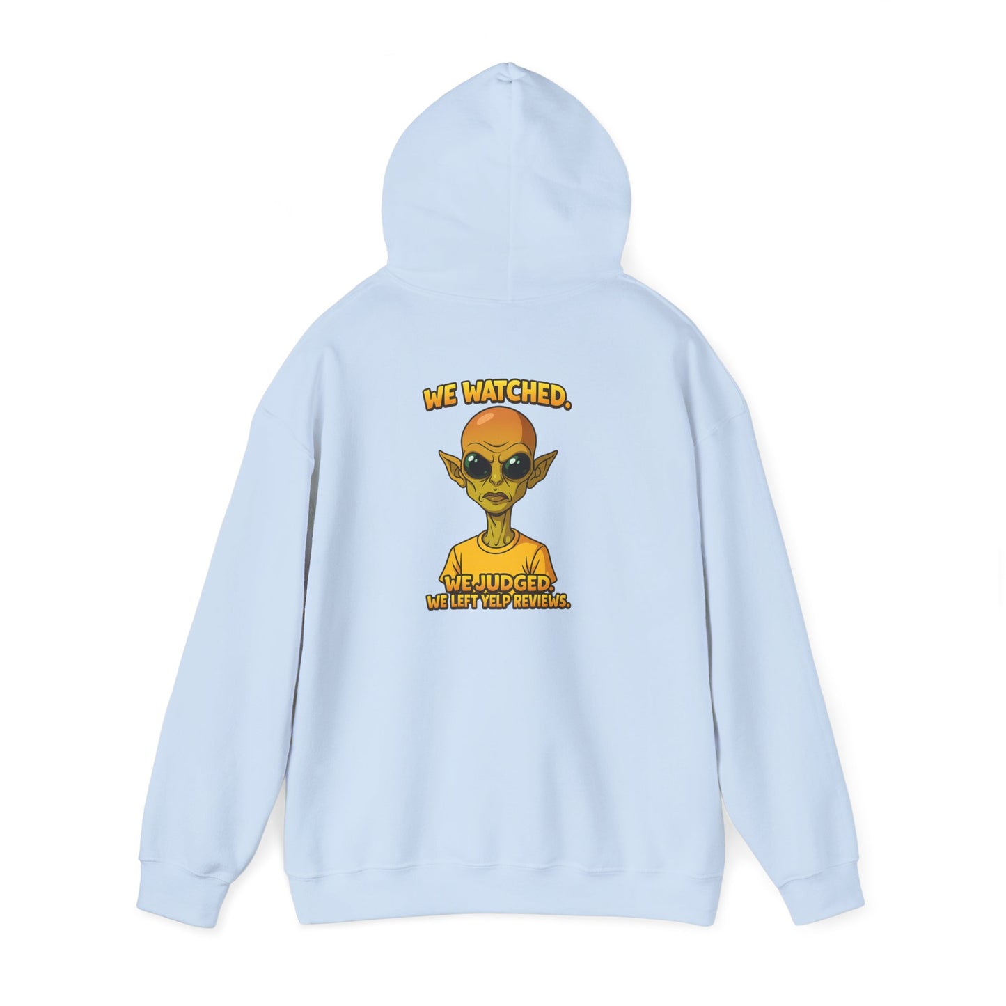 Alien Graphic Hoodie - "We Judged, We’ve Deported" Satirical UFO Sweatshirt