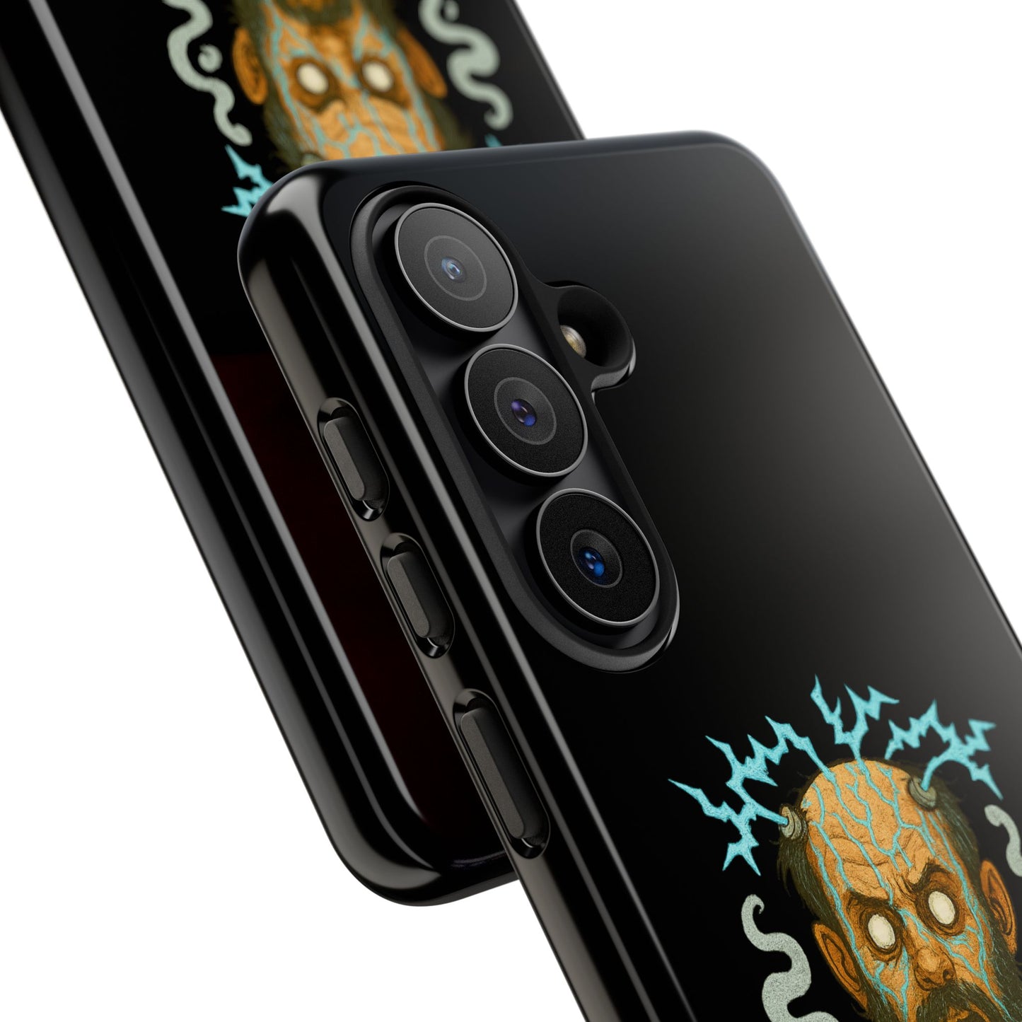 Phone Case — “I’m Not Charged Up… I’m Barely Contained” Electric Horror Design