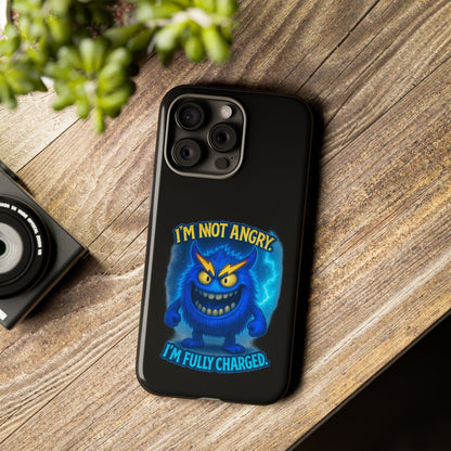 Phone Case - "I'm Not Angry, I'm Fully Charged" Electric Monster Protective Cover