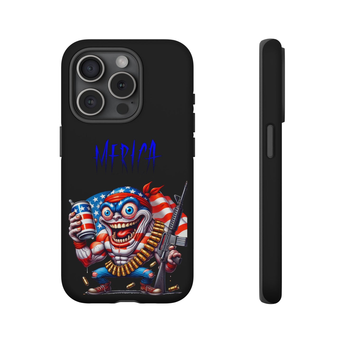 Phone Case — Patriotic 'Merica Clown with Flag, Beer & Rifle