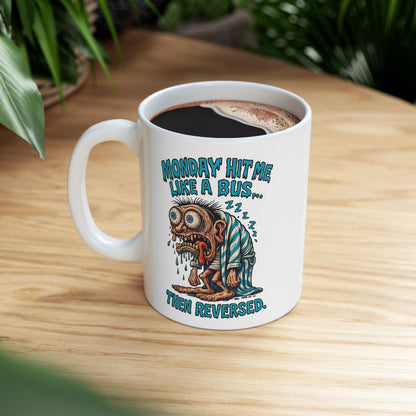 Monday Hit Me Like a Bus – Zombie Work Goblin Mug