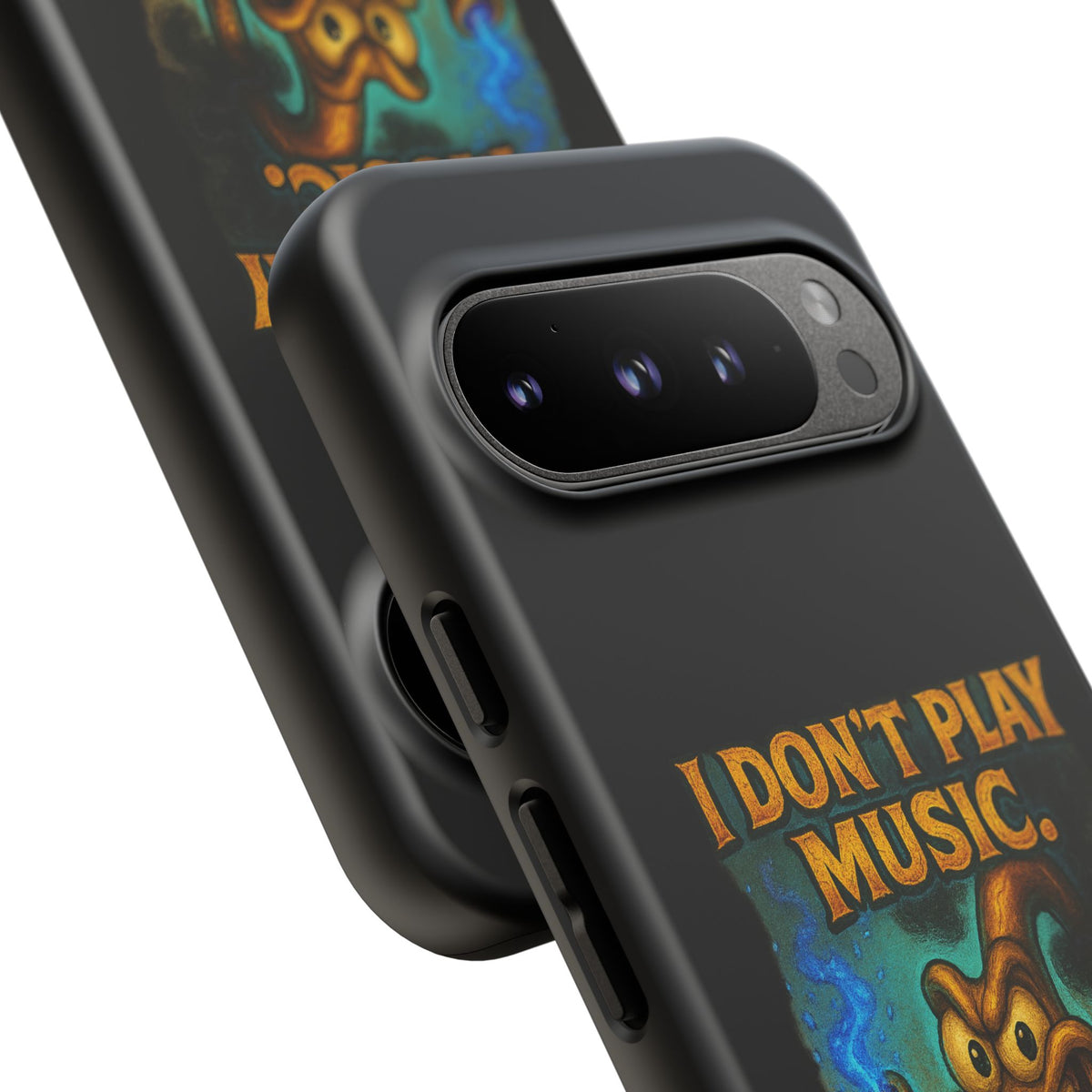 Phone Case — "I Don't Play Music. I Detonate It." Cartoon Bomb Graphic