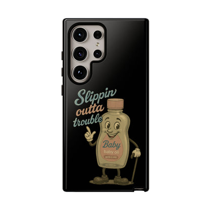 Phone Case — 'Slippin Outta Trouble' Retro Baby Oil Mascot