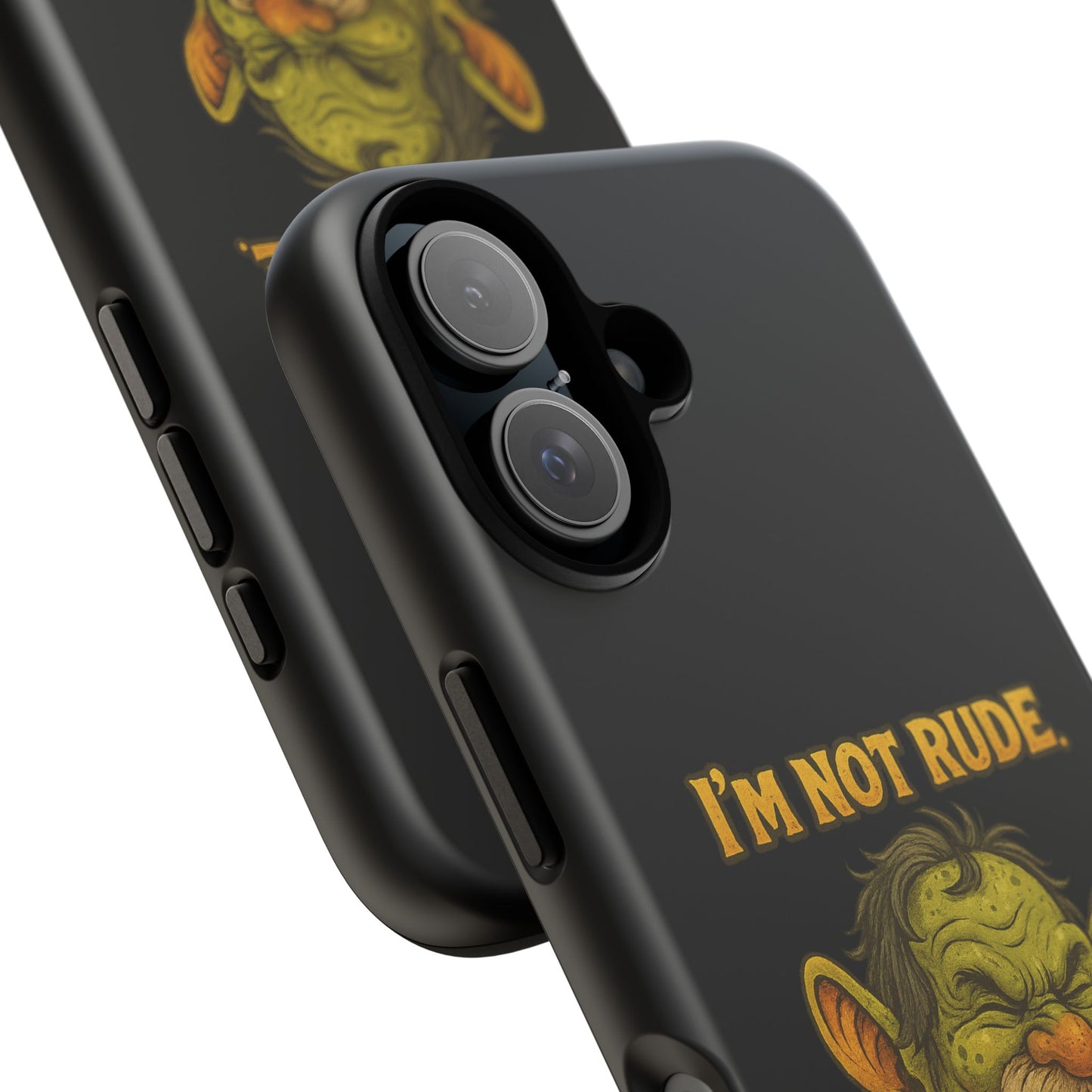 Phone Case – "I'm Not Rude, You're Just Exhausting" Funny Grumpy Troll Protective Cover