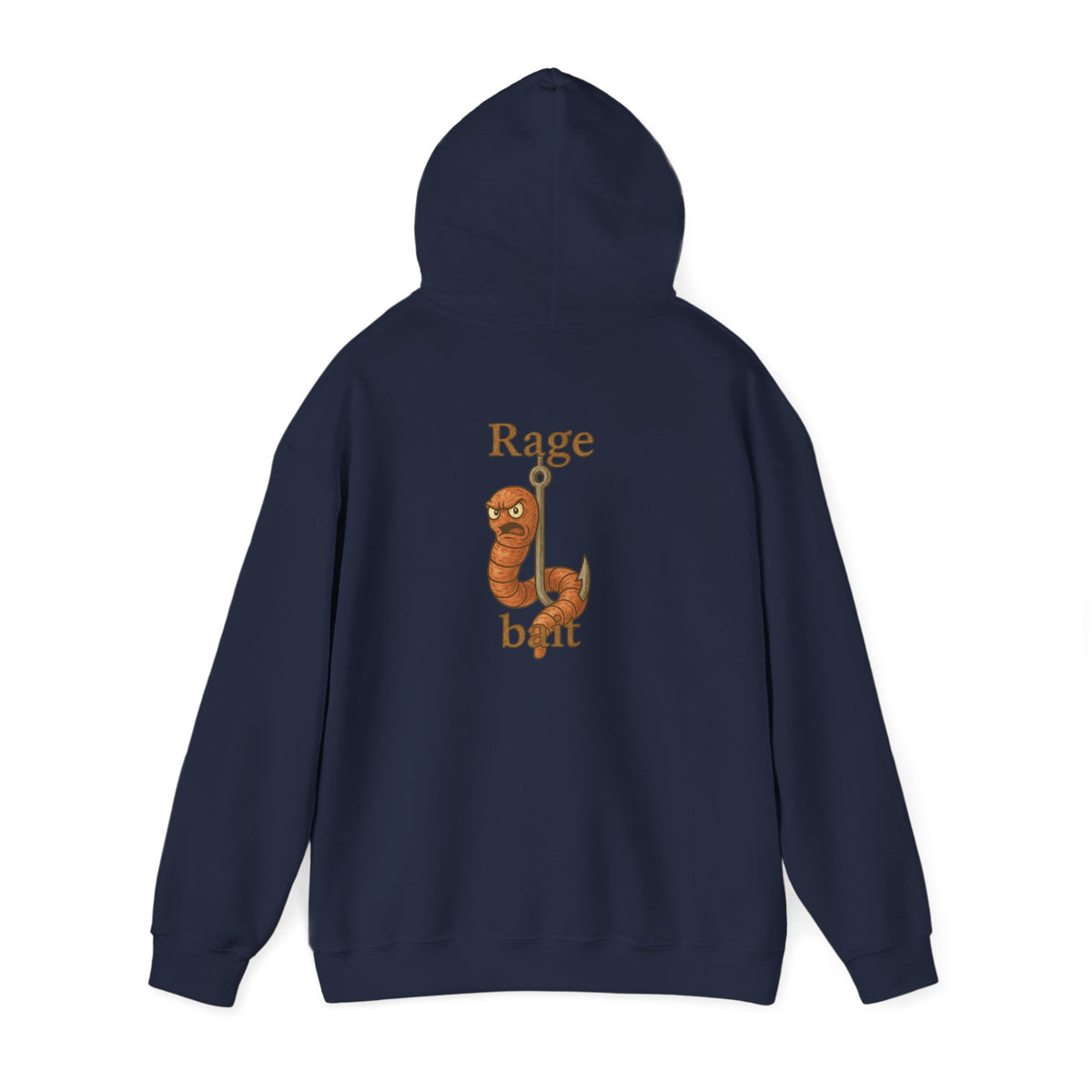 Rage Bait Hoodie — Funny Worm Graphic Hooded Sweatshirt