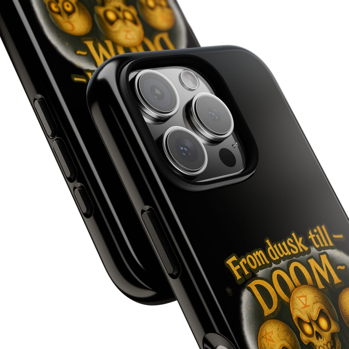 Phone Case — "From Dusk Till Doom We Jam" Skeleton Band Design