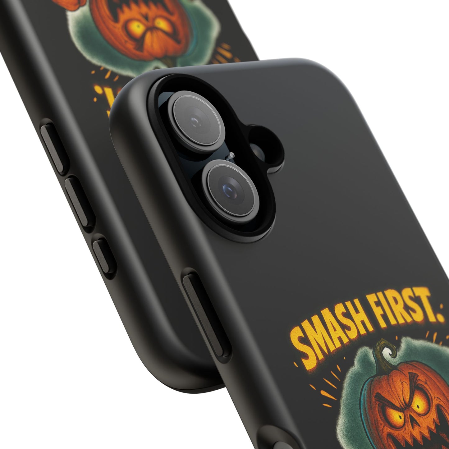 Phone Case — 'Smash First, Roast Seeds Later' Halloween Pumpkin Design