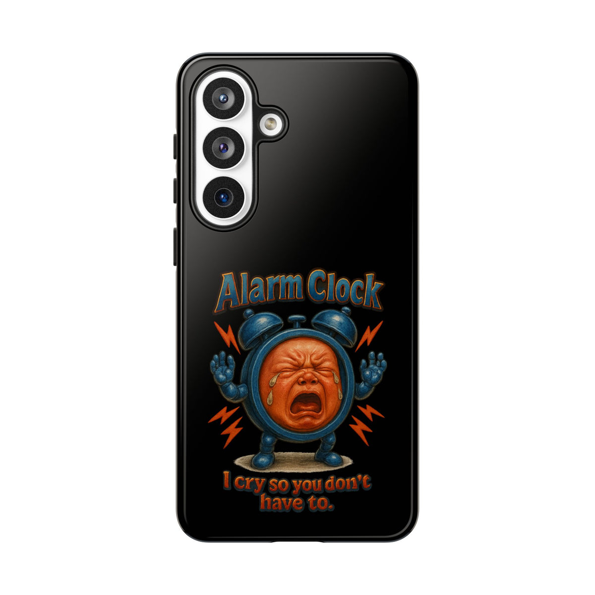Phone Case — "Alarm Clock: I Cry So You Don't Have To" Funny Retro Baby Alarm Design