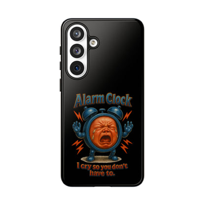 Phone Case — "Alarm Clock: I Cry So You Don't Have To" Funny Retro Baby Alarm Design