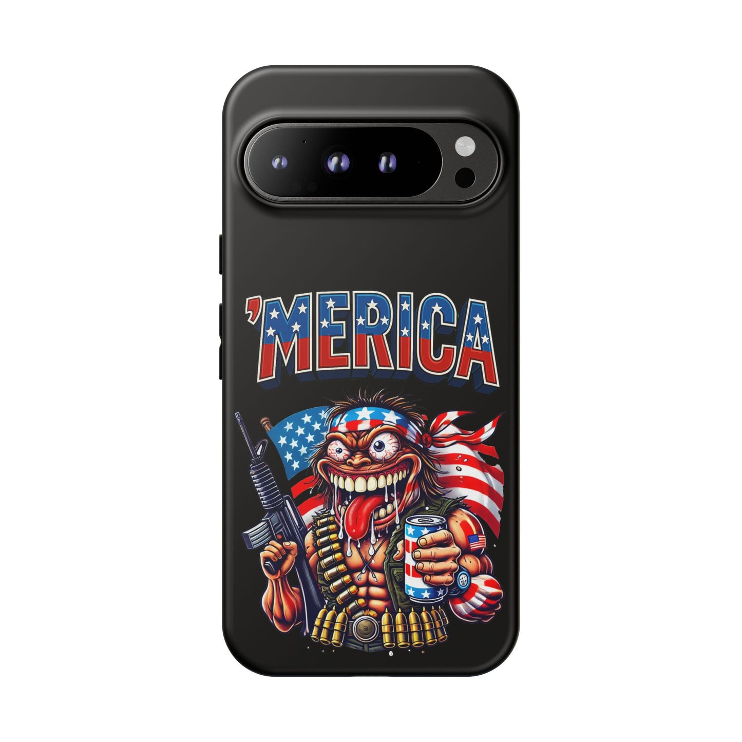 'MERICA Patriotic Phone Case — American Flag Madman Design