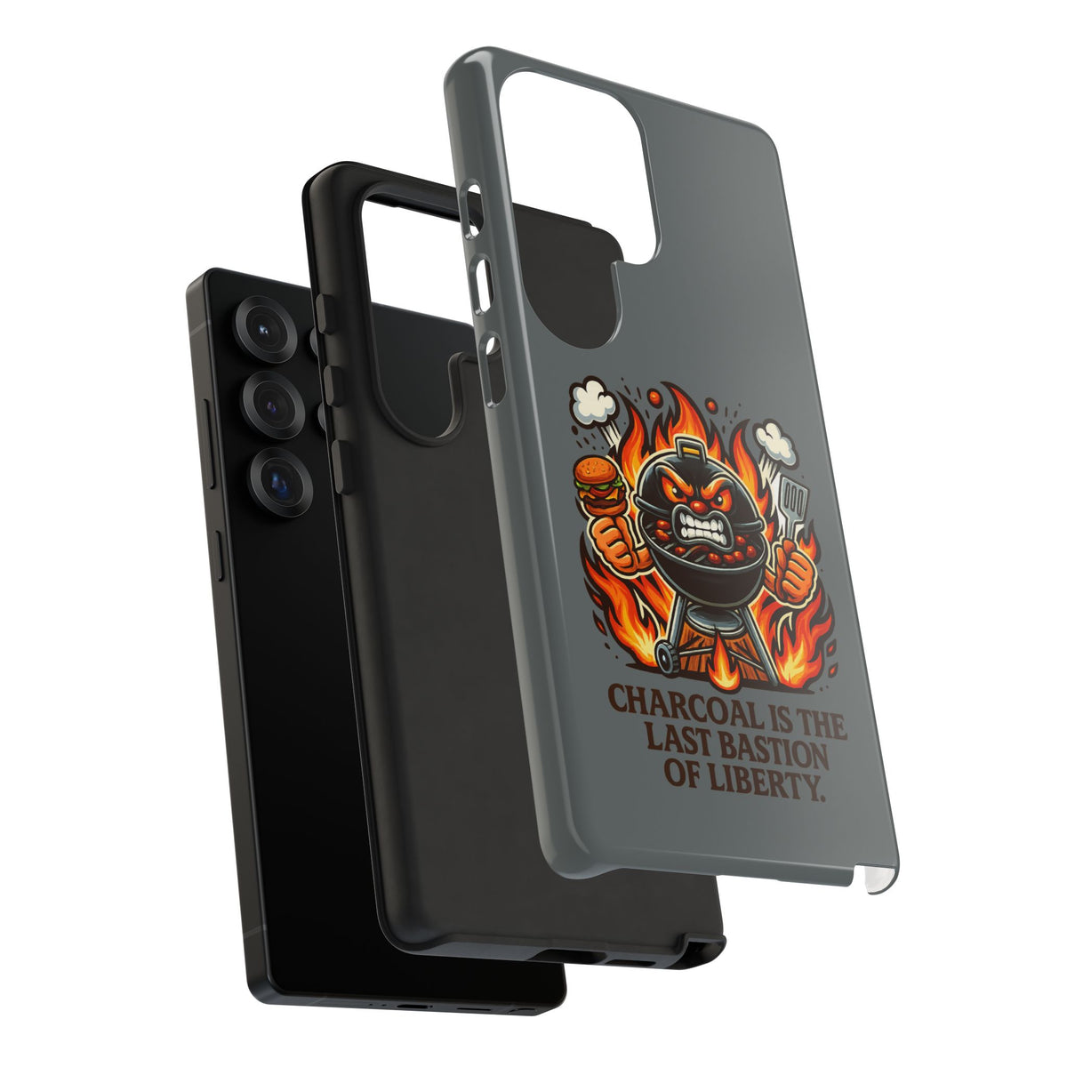 Grilling Phone Case — "Charcoal Is the Last Bastion of Liberty" BBQ Design