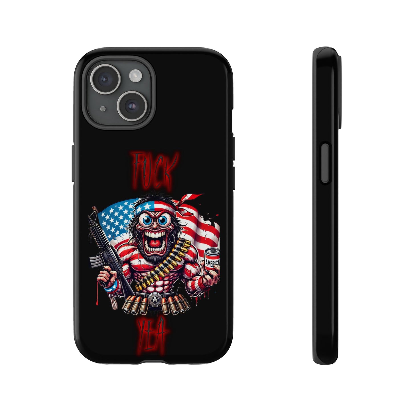Phone Case — American Flag Skull Soldier Design (Tough Cases)