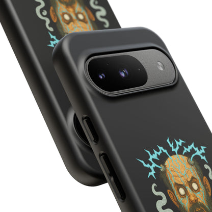 Phone Case — “I’m Not Charged Up… I’m Barely Contained” Electric Horror Design