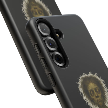 Phone Case — “Cursed to Rise Before Coffee Was Brewed” Goth Horror Design