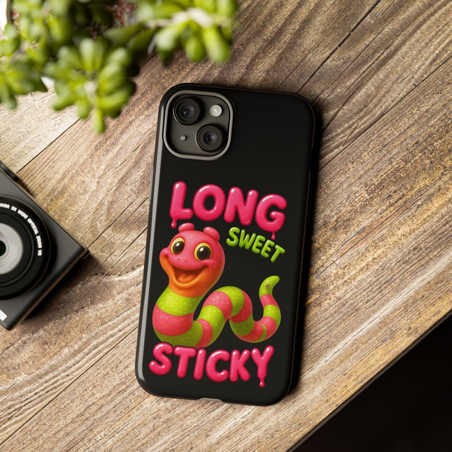Phone Case — "Long Sweet Sticky" Cute Candy Snake Protective Case