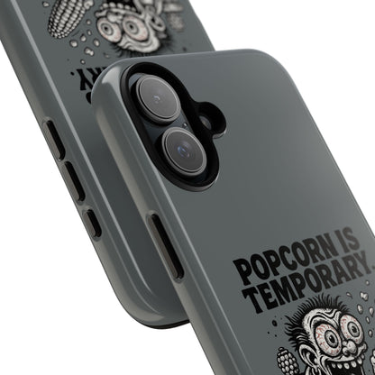 Phone Case — "Popcorn Is Temporary, Corn Is Eternal" Retro Zombie Corn Design