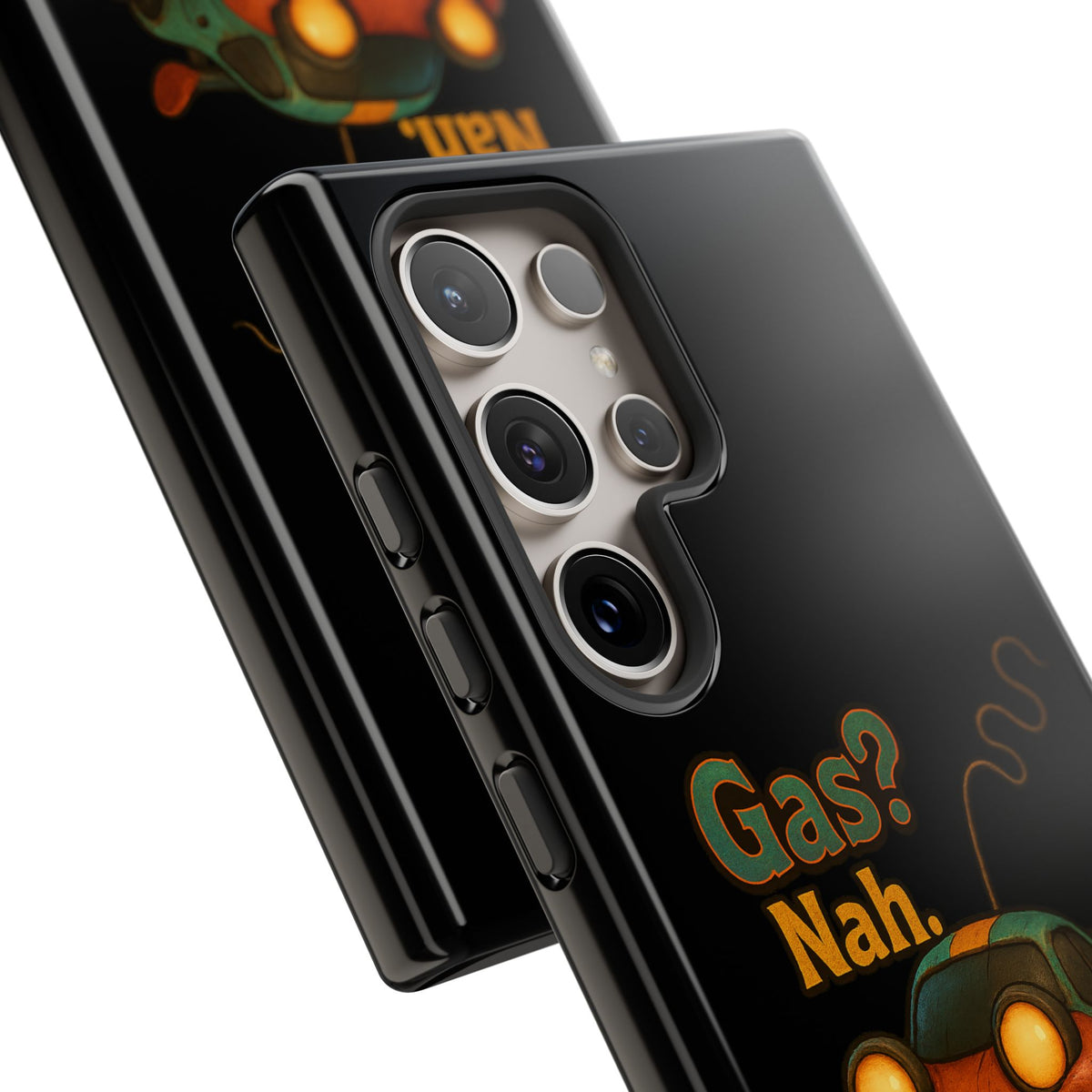 Phone Case — "Gas? Nah. I Run on Bad Far Decisions" Funny Cartoon Car Protective Cover