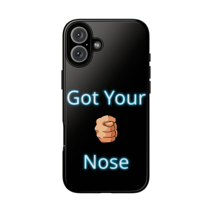 Got Your Nose Phone Case — Funny Neon Fist Design