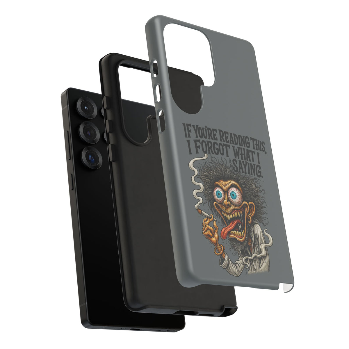 Phone Case — "If You're Reading This I Forgot What I Was Saying" Retro Crazy Cartoon Design