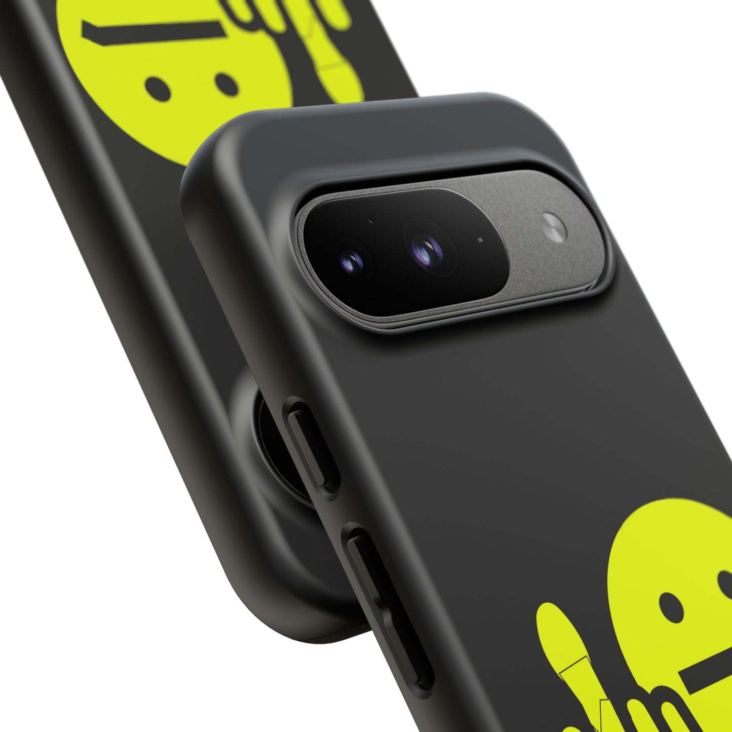 Phone Case — Neon Middle Finger Emoji Graphic